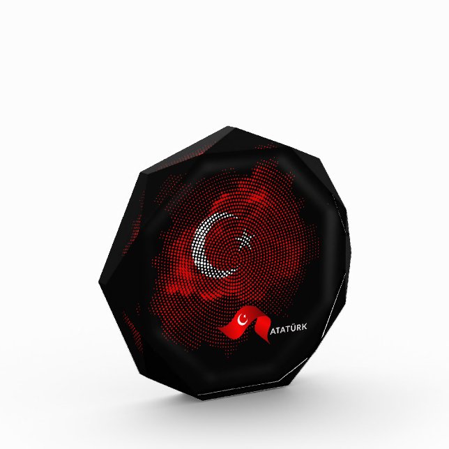 Türkei-Flagge Fotoblock (Links)