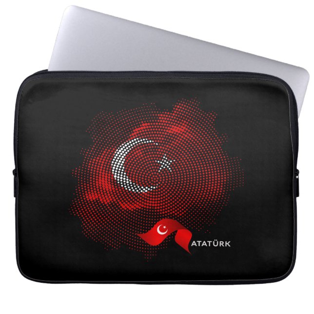 Türkei-Flagge Laptopschutzhülle (Vorderseite)