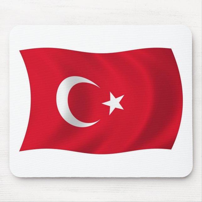 Türkei-Flagge-Mauspad Mousepad (Vorne)