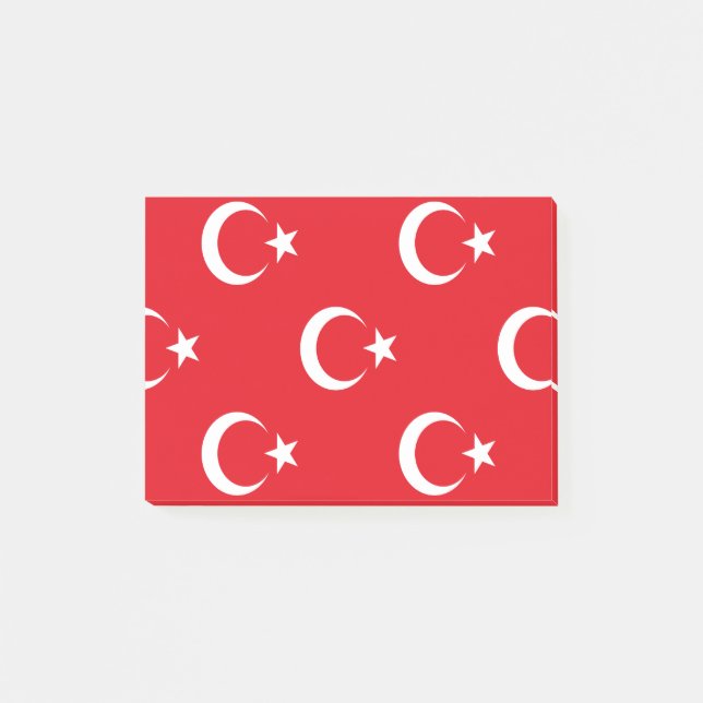 Türkei-Flagge Post-it Klebezettel (Vorderseite)
