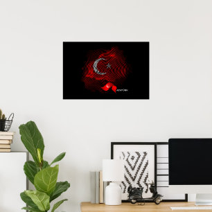 Türkei-Flagge Poster