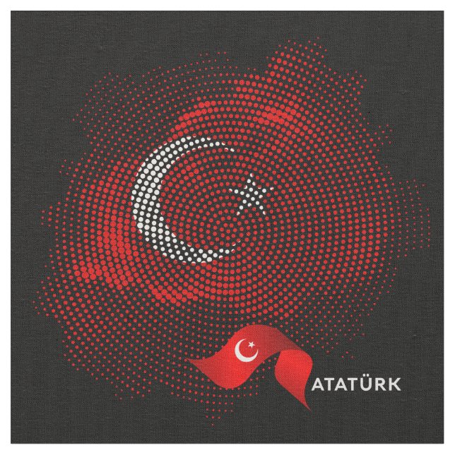 Türkei-Flagge Stoff (Nahaufnahme)