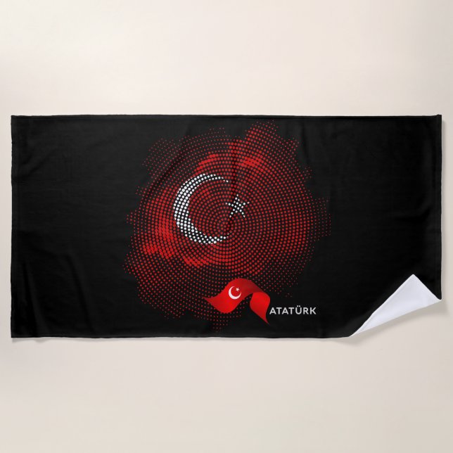 Türkei-Flagge Strandtuch (Vorderseite)