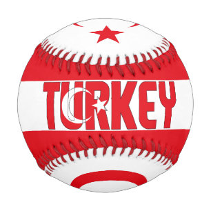 Türkei-Flagge und Wappen Patriotisch Baseball