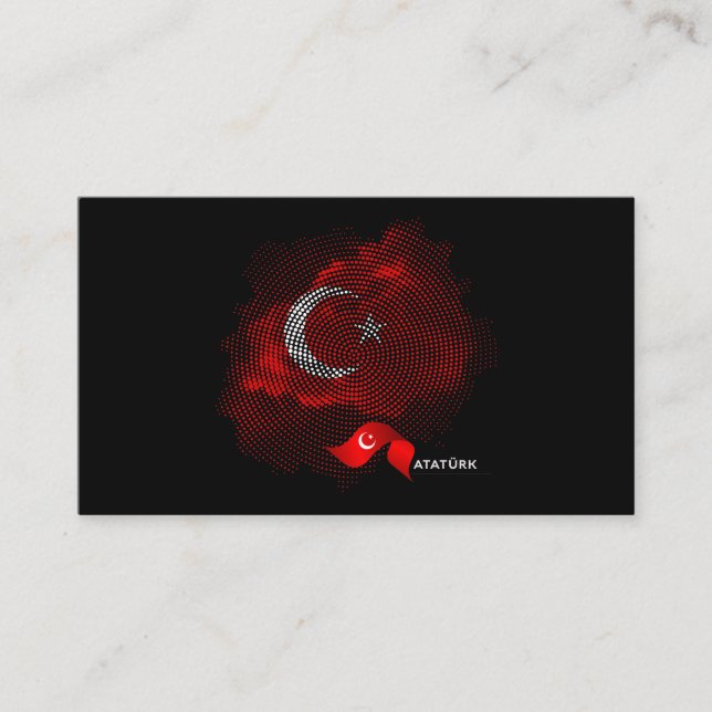 Türkei-Flagge Visitenkarte (Vorderseite)