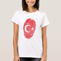Türkei Flaggen-Fingerabdruck Land-Kennziffer