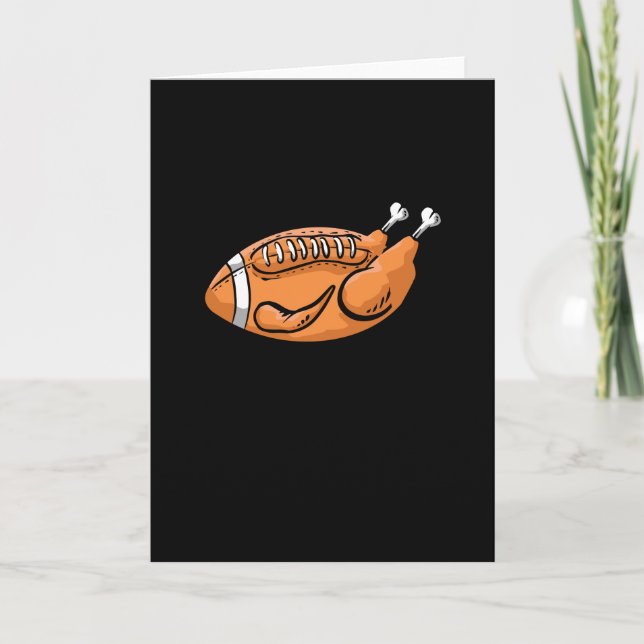 Türkei Football Funny Erntedank Dinner Familie Karte (Vorderseite)