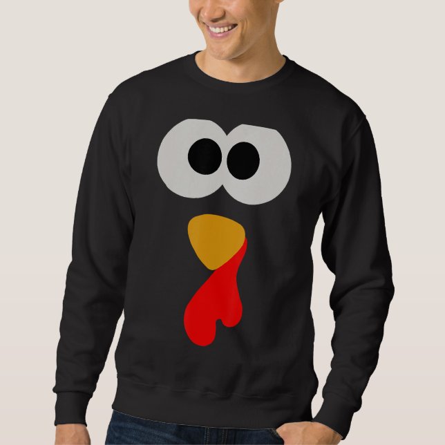 Türkei Gesicht Erntedank Matching Familienkostüm A Sweatshirt (Vorderseite)