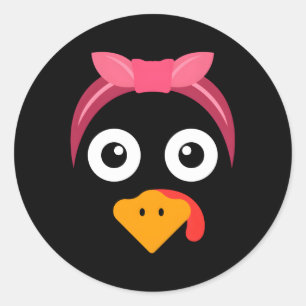 Türkei Gesicht K Headband laufen Pilgrim Trot Dank Runder Aufkleber