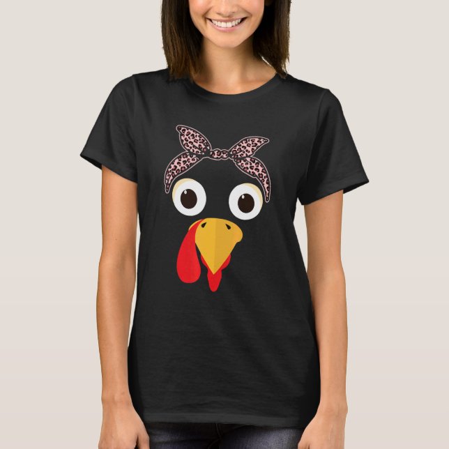 Türkei Gesicht rosa Headband läuft Pilgrim Trot Th T-Shirt (Vorderseite)