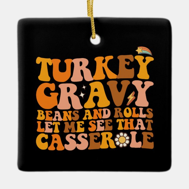 Türkei Gravy Bohnen und Rollen Ließ mir sehen, das Keramikornament (Vorderseite)