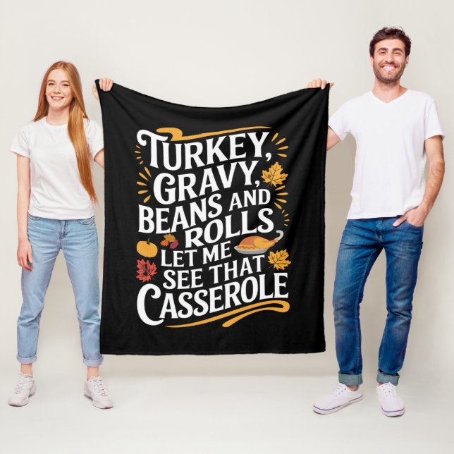Türkei Gravy Bohnen und Rolls Lass mir sehen Casse Fleecedecke (Beispiel)