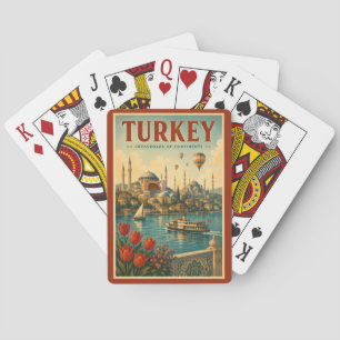 Türkei Hagia Sophia Blaue Moschee Illustration Ret Spielkarten