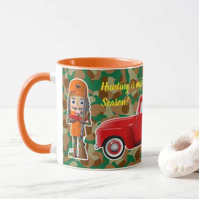 Türkei Hunter Nutcracker mit Little Red Truck Tasse (Mit Donut)