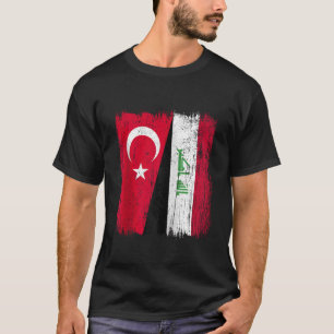 Türkei Irak Halbfahne Türkisches Irakisches Jersey T-Shirt