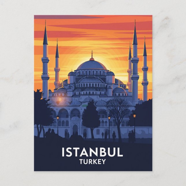 Türkei Istanbul Blaue Moschee Postkarte (Vorderseite)