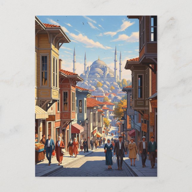 Türkei Istanbul Blaue Moschee Postkarte (Vorderseite)