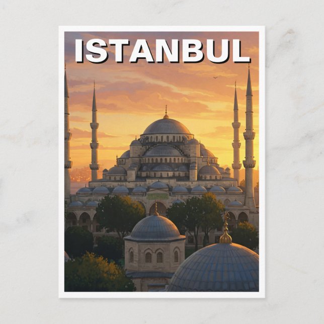 Türkei Istanbul Blaue Moschee Postkarte (Vorderseite)