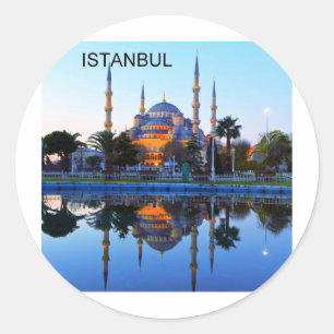 Türkei Istanbul Blue Mosque (St.K. Runder Aufkleber