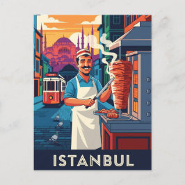 Türkei Istanbul Kebab Street Vendor Postkarte