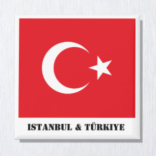 Türkei, Istanbul & Türkiye, türkischer Flagge Magn Magnet