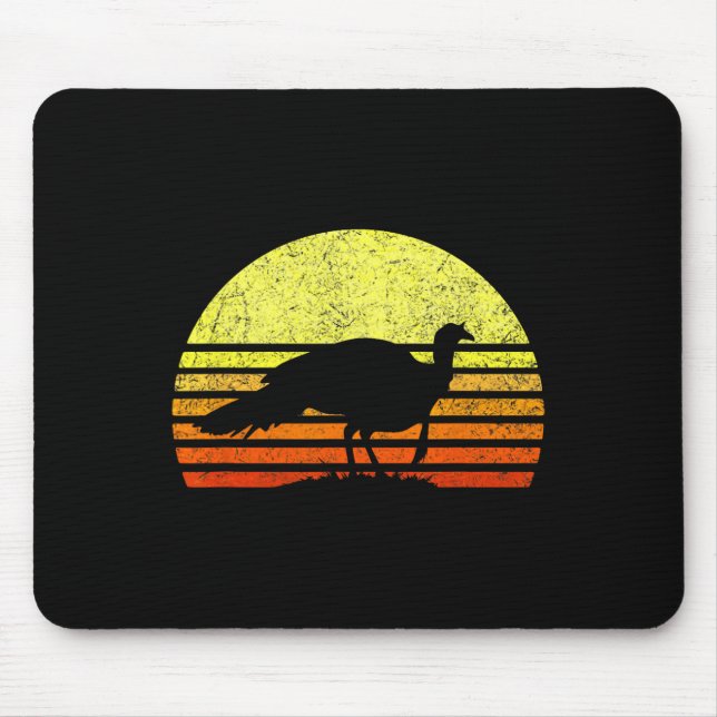 Türkei Jagd Retro Sunset Upland Bird Hunter als Mousepad (Vorne)