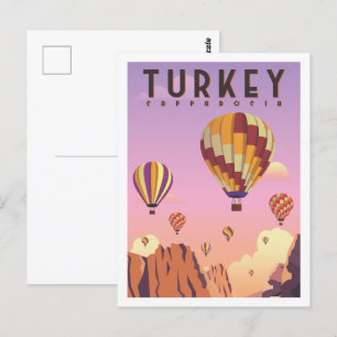Türkei Kappadokien Berühmte Reiseort-Illustration Postkarte