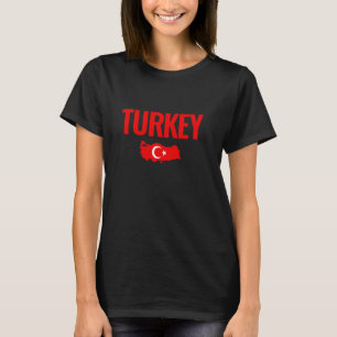Türkei Karte Türkisches Flaggenturm T-Shirt