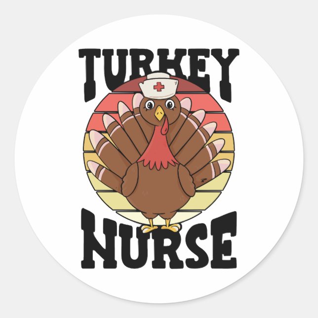 Türkei Krankenpfleger Erntedank Krankenpflege Nurs Runder Aufkleber (Vorderseite)