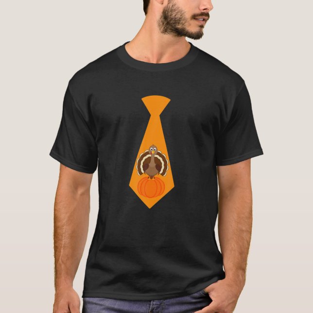 Türkei Krawatte Pumpkin Erntedank Geschenk Männer  T-Shirt (Vorderseite)