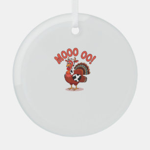 Türkei Kuh Moo Funny Erntedank Ornament Aus Glas