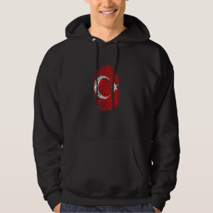 Türkei Landesflagge Fingerabdruck DNA Hoodie
