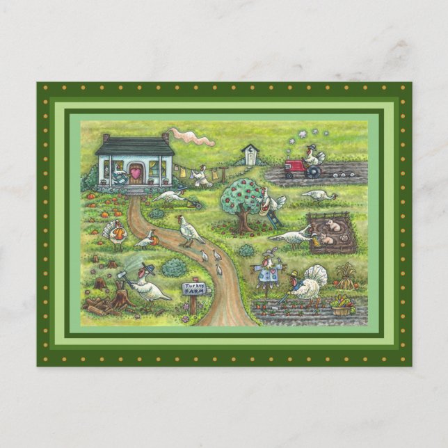 TÜRKEI-LANDWIRTSCHAFT, HUMOROUS LAND ERNTEDANK POSTKARTE (Vorderseite)