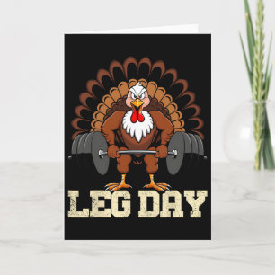 Türkei Lover Leg Day Weightlift Gym Thanksgivin Karte