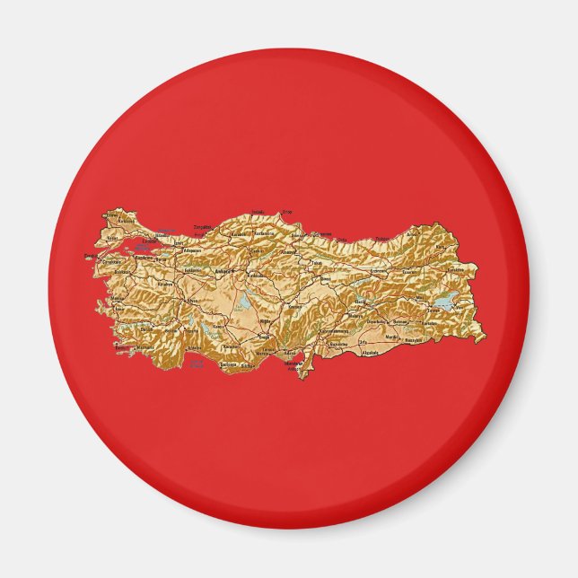 Türkei Map Magnet (Vorne)