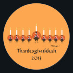 Türkei Menorah Thanksgivukkah Sticker<br><div class="desc">PRLimages ist eine Abteilung für Gemälde von Rachel Lowry.</div>