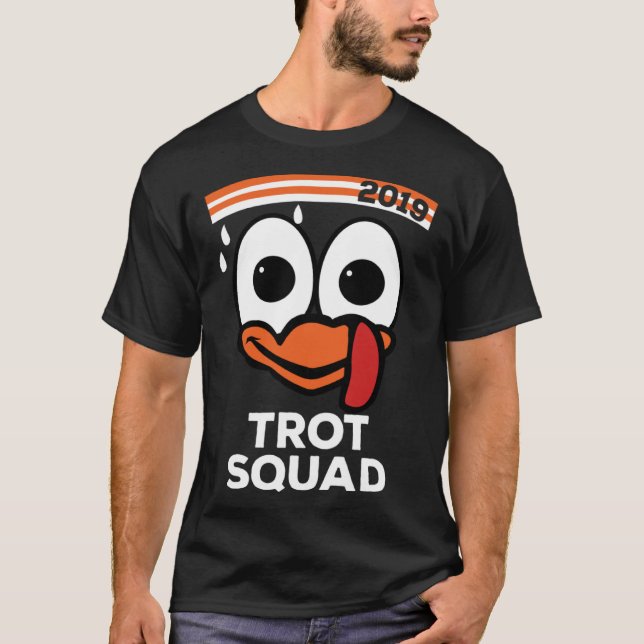 Türkei mit Sweatband Türkei Trot Erntedank Run T-Shirt (Vorderseite)