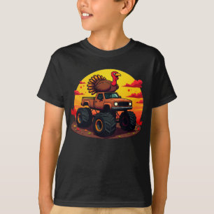 Türkei Monster Truck Sunset Retro Erntedank T-Shirt