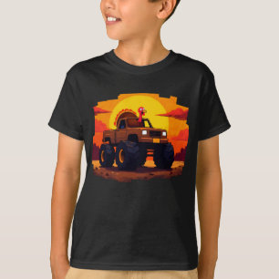 Türkei Monster Truck Sunset Retro Erntedank T-Shirt