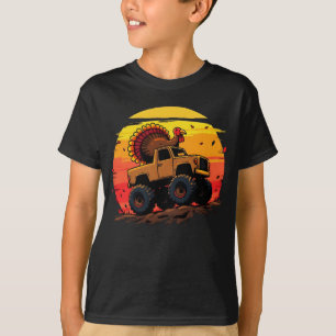 Türkei Monster Truck Sunset Retro Erntedank T-Shirt