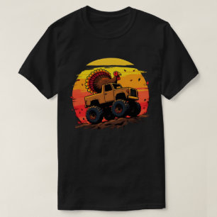 Türkei Monster Truck Sunset Retro Erntedank T-Shirt