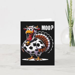 Türkei Moo Cow Kostüm Funny Erntedank Karte