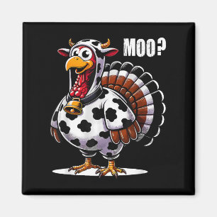 Türkei Moo Cow Kostüm Funny Erntedank Magnet