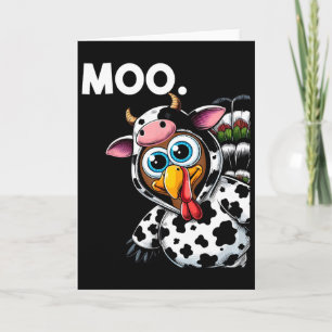 Türkei Moo Cow Kostüm Witziger Erntedank Hallowee Karte