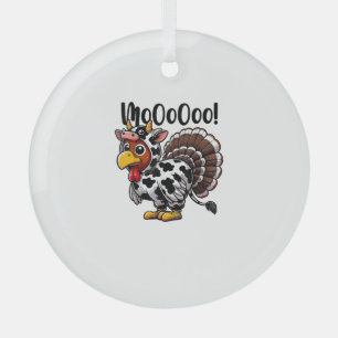 Türkei Moo Funny Turkey Kuh Erntedank Ornament Aus Glas