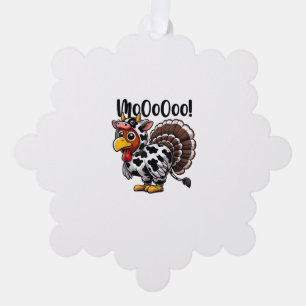 Türkei Moo Funny Turkey Kuh Erntedank Ornament Karte
