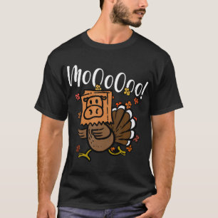 Türkei Moo I bin ein Kuh Fake Kuh Funny Erntedank T-Shirt