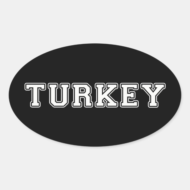 Türkei Ovaler Aufkleber (Vorderseite)