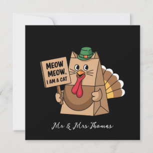 Türkei Paper Bag Meow Funny Erntedank Chat Einladung