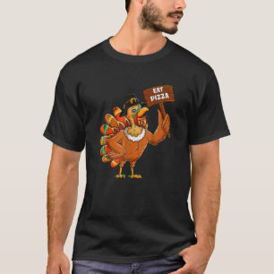 Türkei Pilgrim essen Pizza Erwachsene Vegan Funny T-Shirt